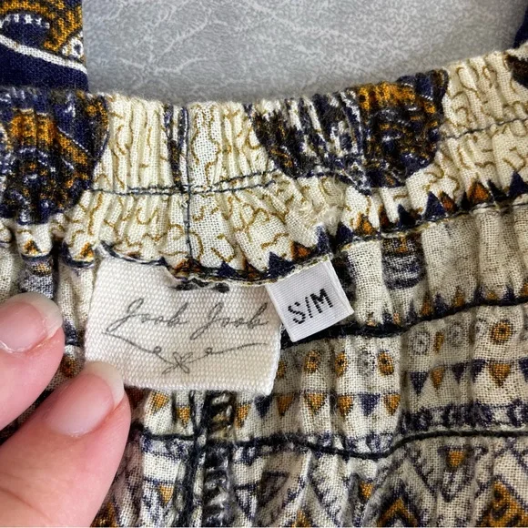 Joob Joob Elephant Print Navy and Cream Hippie Harem Pants/Boho Yoga Pants - Picture 5 of 7